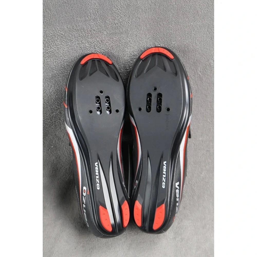 Road Cycling Shoes Womens 9 Mens 7.5 Venzo Biking Riding Shoes SH-R07B- 3 strap